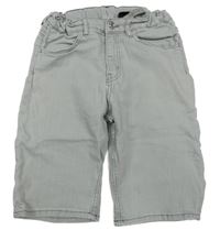 Světlešedé riflové slim fit kraťasy H&M