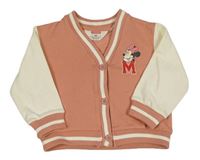 Starorůžovo-smetanová baseballová mikina s Minnie H&M
