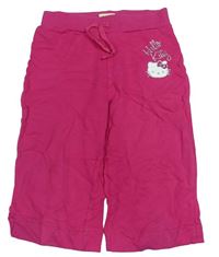 Růžové crop tepláky s Hello Kitty Tu