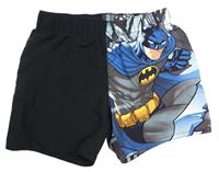 Černo-modré plážové kraťasy s Batmanem 