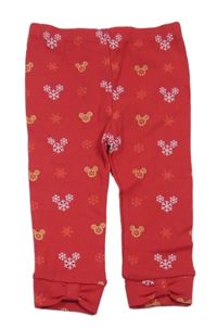 Červené vánoční pyžamové kalhoty s Minnie Disney
