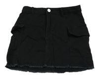 Černá riflová sukně s kapsami H&M