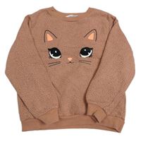 Starorůžová vzorovaná mikina s kočkou H&M