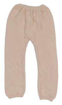 Světlerůžové pletené tepláky 