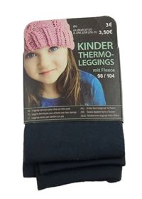 Nové - tmavomodré thermo punčochové legíny 