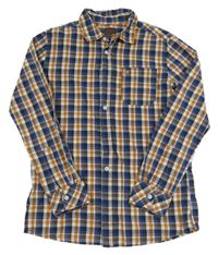 Modro-hnědo-bílá kostkovaná košile Esprit