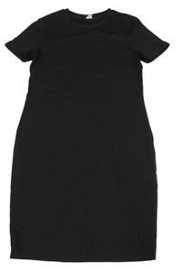 Černé elastické šaty shein