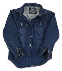 Tmavomodrá riflová košile s kapsami Rebel