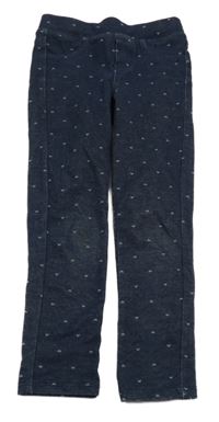 Tmavomodré vzorované tregíny okaidi