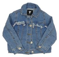 Modrá riflová bunda s volánkem V by Very