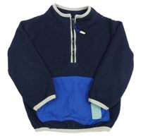 Tmavomodrá fleecová mikina s kapsou M&S