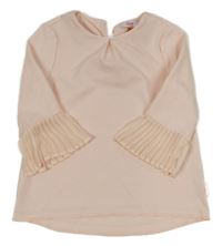 Světlerůžové triko s tylovými volánky baker