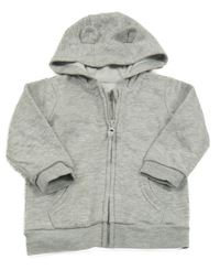 Šedá melírovaná propínací mikina George