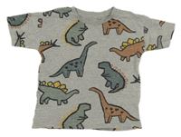 Šedé tričko s dinosaury George