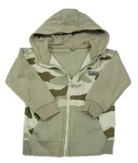 Khaki army propínací mikina s kapucí George