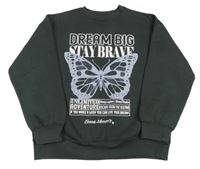 Tmavošedá mikina s motýlkem Zara