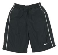 Antracitové sportovní funkční kraťasy s logem Nike
