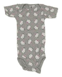 Šedé vzorované body s Hello Kitty 