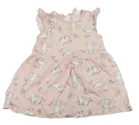 Světlerůžové bavlněné šaty s králíky H&M