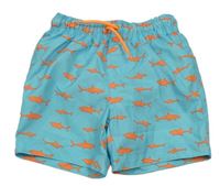 Azurové plážové kraťasy se žraloky PRIMARK