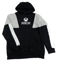 Černo-šedo-bílá mikina s kapucí - Xbox 