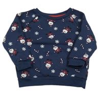 Tmavomodrá mikina se Santou zn. Primark