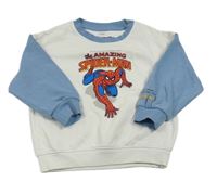 Bílo-modrá mikina se Spidermanem zn. M&S