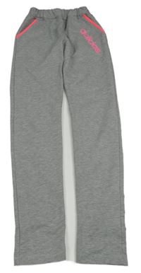 Šedo-růžové tepláky Adidas 