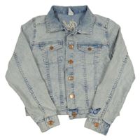 Světlemodrá plísňová riflová bunda s nápisem Denim Co.