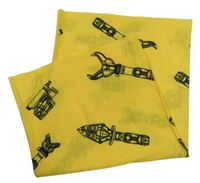 Žlutý multifunkční nákrčník s obrázky 