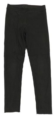 Antracitové žebrované legíny Primark