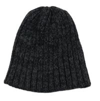 Černo-šedá melírovaná čepice 