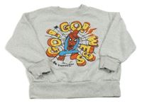 Světlešedá mikina se Spidermanem 