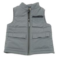 Šedá šusťáková zateplená vesta F&F