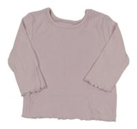 Lila žebrované triko George