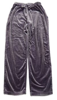 Fialové sametové lehké tepláky