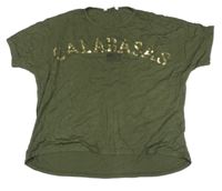 Khaki tunika s nápisy Matalan