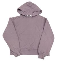Lila crop mikina s kapucí H&M