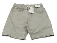 Nové - Světlešedé regular fit riflové kraťasy H&M