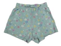 Svcětlezelené květované kraťasy Dunnes