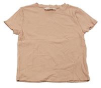 Světlerůžové žebrované crop tričko H&M