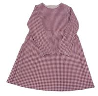 Lila-hnědé vzorované šaty H&M