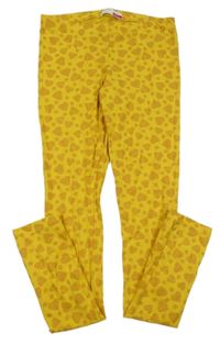 Hořčicovo-zlaté legíny se srdíčky Name it