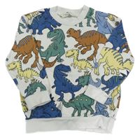 Bílo-barevná mikina s diny H&M