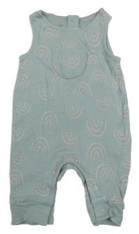Světlemodro-růžový teplákový overal s duhami Primark