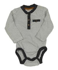 Bílo-šedé pruhované body H&M