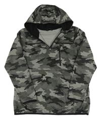 Šedo-černá army mikina s kapucí George