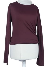 Dámské vínové sportovní crop triko 