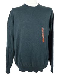 Nové - Pánský tmavomodrý melírovaný svetr St. Bernard 