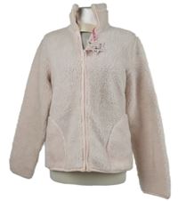 Nové - Dámská světlerůžová huňatá bunda Etam 